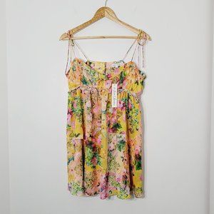 For Love & Lemons Madison Floral Mini Dress Spaghetti Straps Womens NWOT